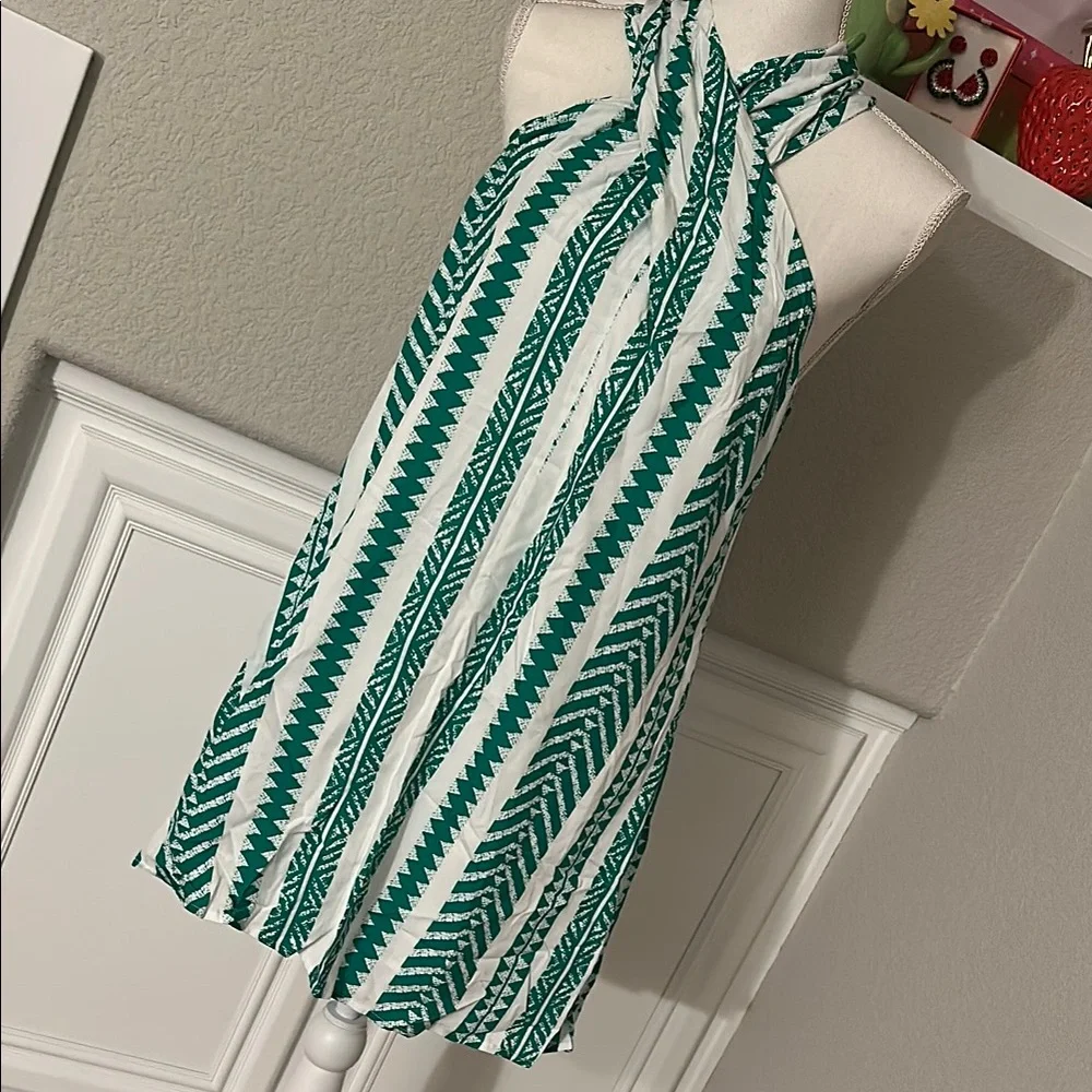 Cupshe Striped Crossover Halterneck Mini Dress NWT - Picture 4 of 13